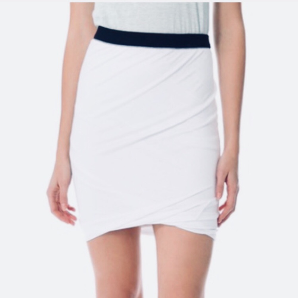 T by Alexander Wang Pique Twist Skirt